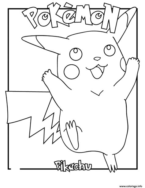 Coloriage Pokemon Pikachu S6fdf