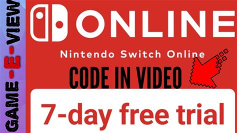 Ended Free Nintendo Switch Online 7 Day Trial Code Youtube