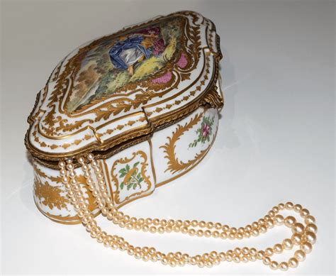 proantic large sevres style porcelain box late nineteenth century