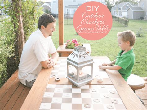 Diy Outdoor Checkers Game Table Simply Designing With Ashley