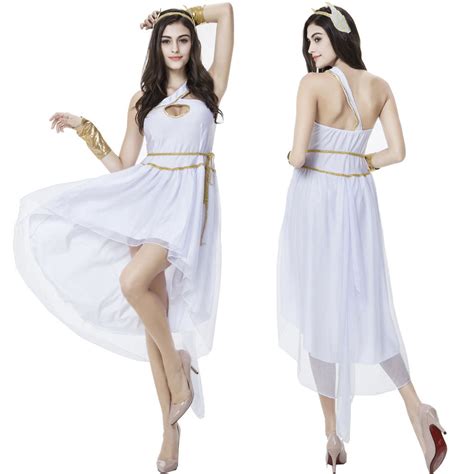 Women Venus Greece Goddess Costume Toga Halloween Cosplay Fancy Party