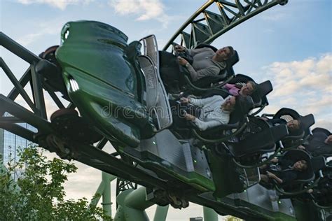 When we built balder, we built the world's best wooden roller coaster, so we have a high standard to live up to. projekt helix will have a track of 1.4 km (4500 feet) with a ride. GOTHENBURG, SWEDEN - JULY 8, 2019: People At Helix Ride ...