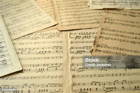 Scattered Music Note Sheets Stock Photo Download Image Now Book