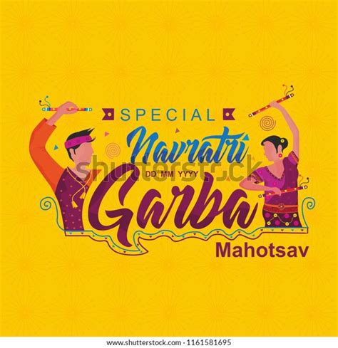 Navratri Festival Navratri Garba Dance Navratri Stock Vector (Royalty ...