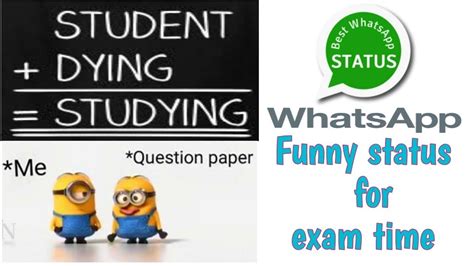 Thnx for watching this video i hope you are. Best and Funny Whatsapp Status for exam time - YouTube