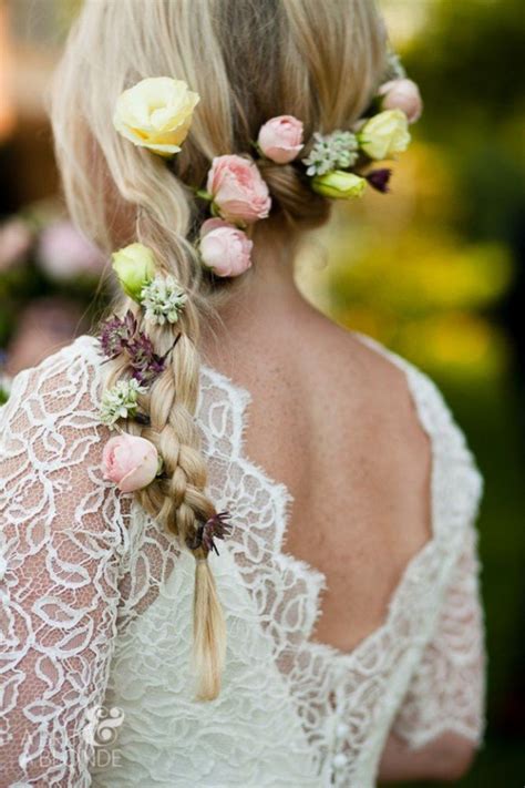 Romantic Braided Wedding Hairstyles With Beautiful Flowers Pretty Designs