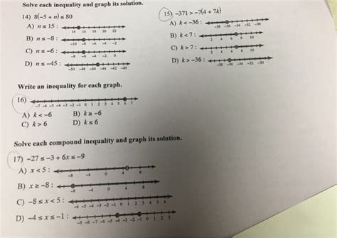 ≤ greater than or equal to. Solved: Solve Each Inequality And Graph Its Solution. 8(-5 ...