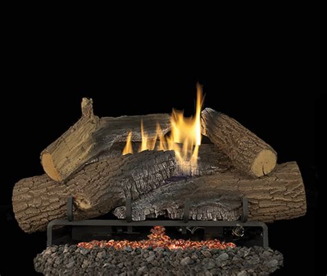 Radiant heat from the logs and flames heat the space that they are installed and continue to do so until the logs have cooled. Superior 30" Rugged Stack Ventless Log Set | Fine's Gas