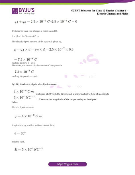 Ncert Solutions For Class 12 Physics Chapter 1 Electric Charges And Fields