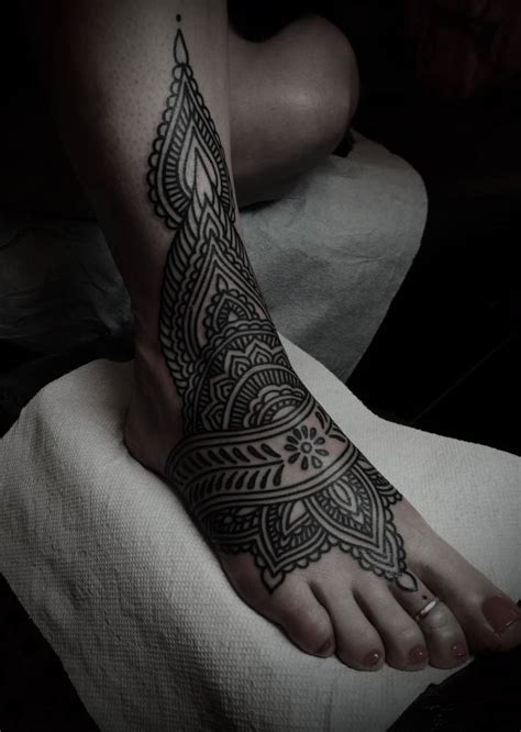 Henna Inspired Foot Tattoo