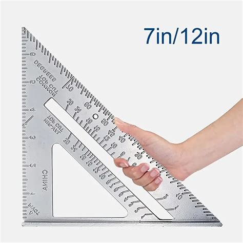 Triangle Square Ruler Measurement Tool Aluminum Alloy Speed Temu New