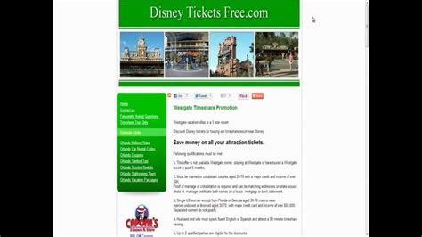 Orlando Timeshare Presentations For Disney Tickets - YouTube