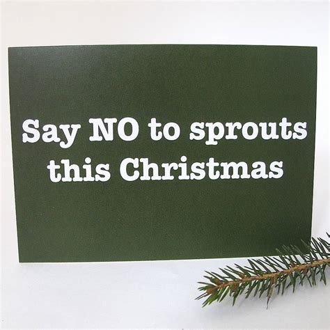 Say No To Sprouts This Christmas Tea Towel By Edamay