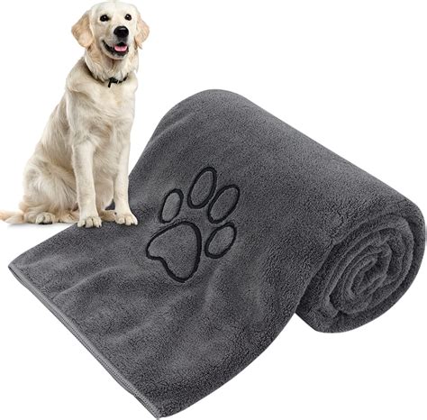 Kinhwa Dog Towel Super Absorbent Pet Bath Towel Microfiber