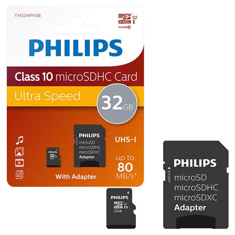 Kingston microsd card 32gb 64gb 128gb class 10 sdhc sdxc memory with sd adapter. 32GB Philips Micro SD SDHC Memory Card CLASS 10 UHS-1 80MB/s with Adapter 32GB | eBay