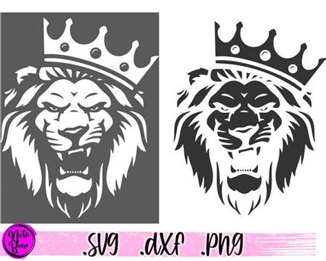 King Lion Svg Png Royal Lion In Crown Svg Lions Head Etsy In 2020