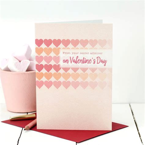 Valentines Card From Your Secret Admirer Gc459 Etsy Uk