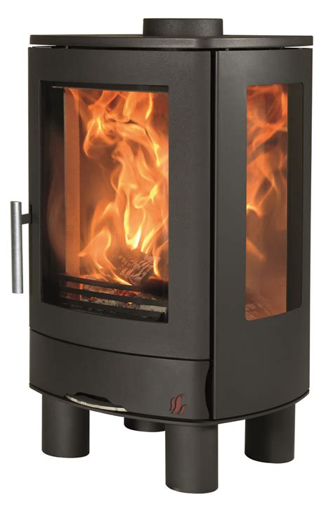 ACR Neo 3F ECO Wood Burning Stove with glass sides, floor standing