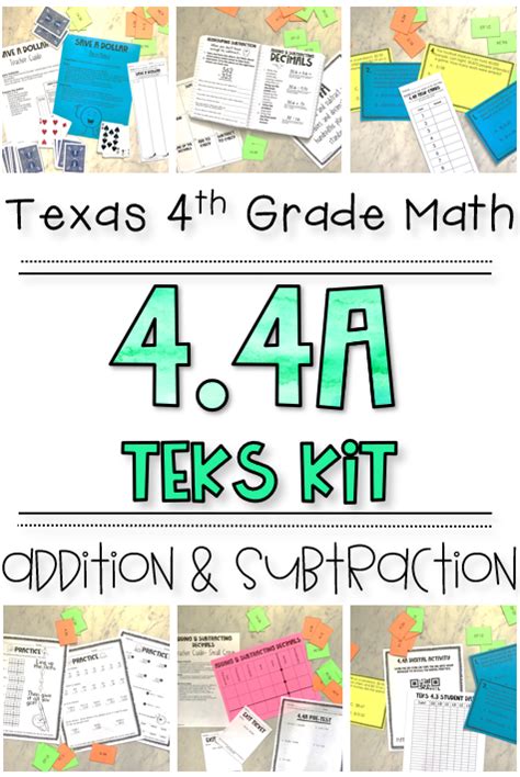Texas Math Teks 44a Addition And Subtraction Adding And