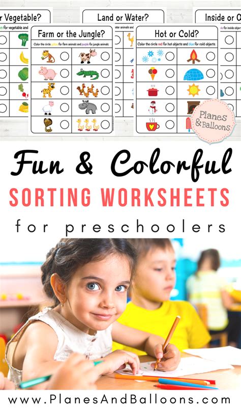 Sorting Worksheets For Preschool To Teach Concepts Beyond Color Or