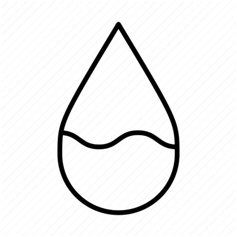 Drink Half Full Liquid Water Droplet Water Levels Waves Icon