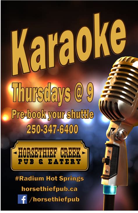 karaoke-thursday - Horsethief Creek Pub