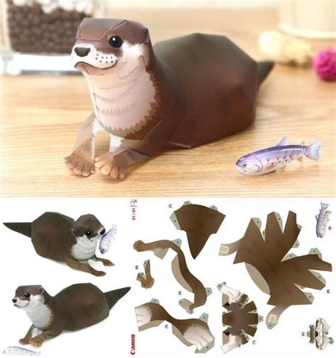 An Image Of Sea Otter Paper Model