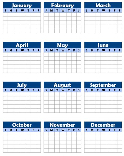 Free Yearly Calendar Printable Customize And Print