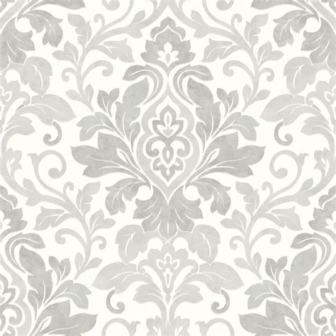 Free Download Silver Grey White 414603 Mozart Damask Arthouse Wallpaper