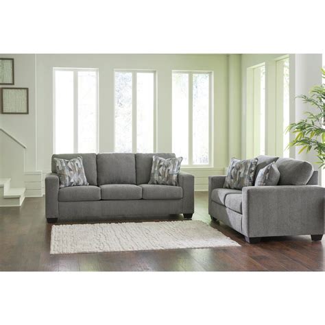 Signature Design By Ashley Deltona Queen Sofa Sleeper In Graphite