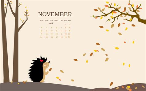 Editable November 2019 Calendar Printable Blank Templates
