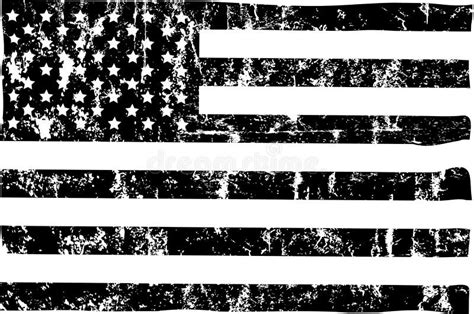 Grungy American Flag Mockupblack And White Stars And Stripes Vector