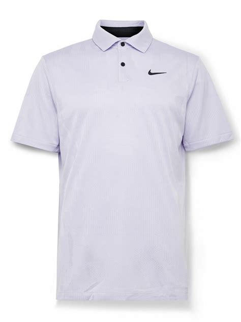 Nike Golf Tour Dri Fit Adv Jacquard Golf Polo Shirt Purple Nike Golf