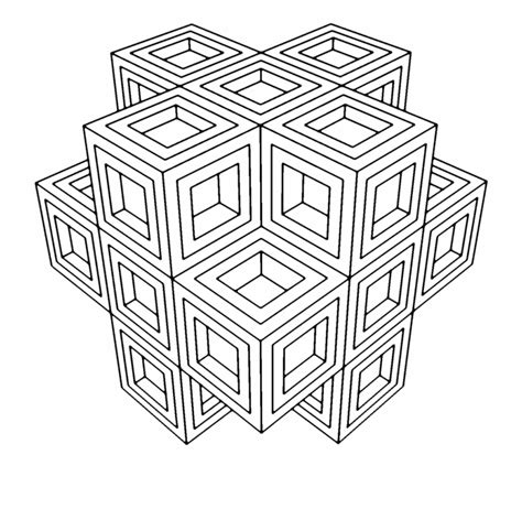 Simple Square Geometric Coloring Page Free Printable Coloring Pages