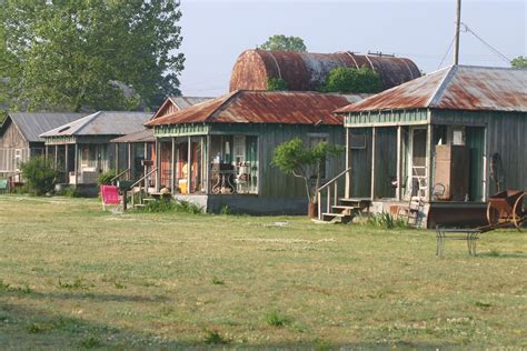 A Row Of Sharecroppers Houses On A Clarksdale Mississippi Farm