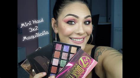 mini haul 3x2 maquillalia w7 makeuprevolution youtube