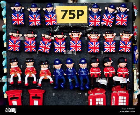 British Souvenir Shop Display Stock Photo Alamy