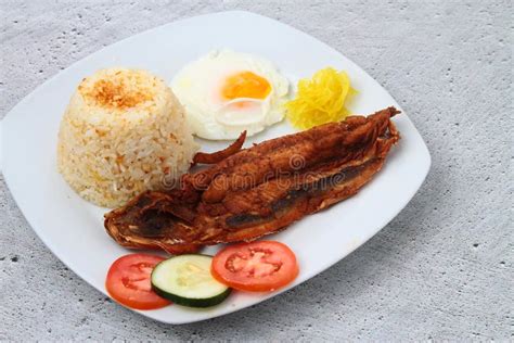 Freshly Cooked Filipino Food Called Bangsilog Stock Photo Image Of