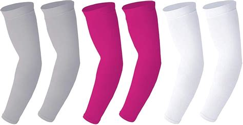 Arm Sleeves With Greypink And White Color 3 Pairs