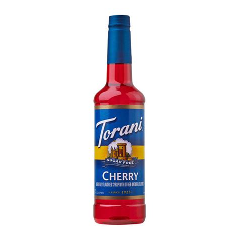 Torani Sugar Free Cherry PET Syrup 750 Ml Lakeshore Merchandisers