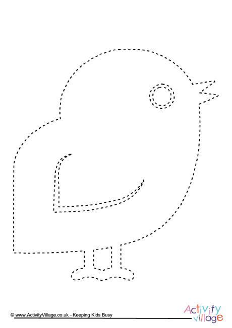 Bird Tracing Page Spring Coloring Pages Kindergarten Coloring Pages