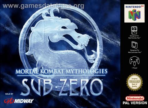 Mortal Kombat Mythologies Sub Zero Nintendo N64 Artwork Box