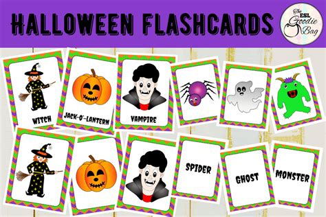 Halloween Vocabulary Flashcards Grafik Von The Esl Goodie Bag