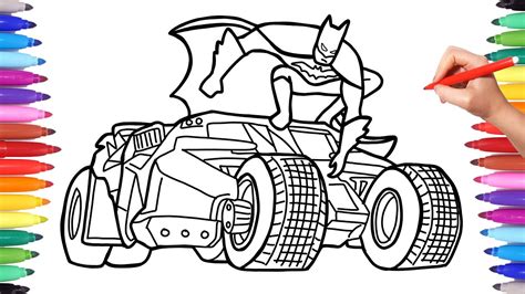 Batmans Batmobiles Batpod Coloring Page - Batman » Coloring Pages