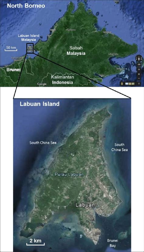 Google map india shows the satellite view of indian states and cities using google earth data in india. Location map of Labuan Island, East Malaysia (source ...