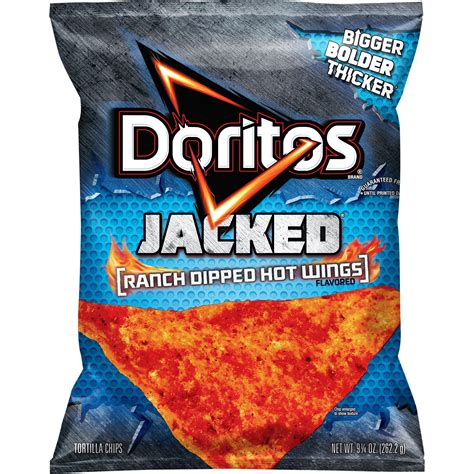 Doritos Jacked Ranch Dipped Hot Wing Flavored Tortilla Chips 925 Oz