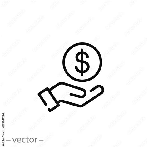 Save Money Icon Salary Money Invest Finance Hand Holding Dollar