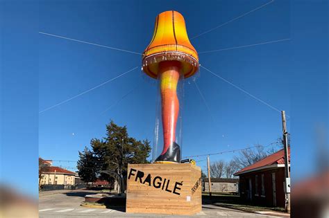 Iconic A Christmas Story Leg Lamp Goes Up In Oklahoma