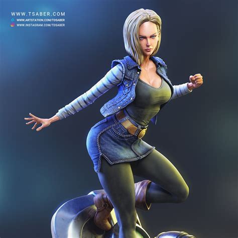 Android 18 Statue Dragon Ball Z Collectibles Zbrushcentral Zbrush
