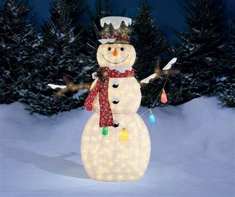 Large Outdoor Acrylic Snowman Light Home Design Ideas